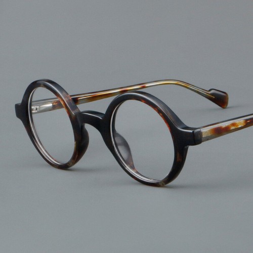 Acetate retro round eyeglass - acetate,